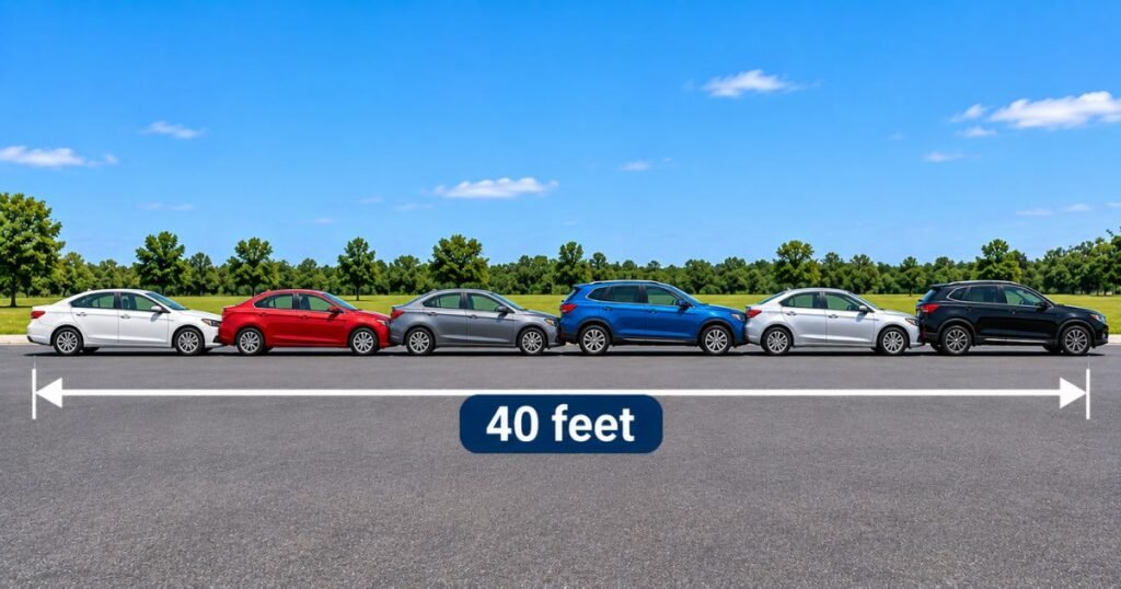 Several Cars End to End