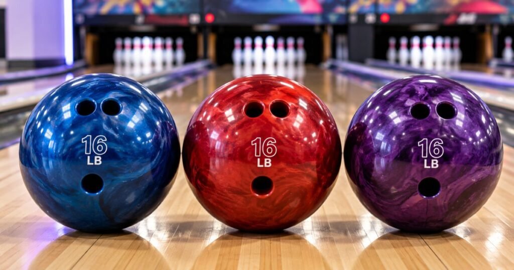 Three 16-Pound Bowling Balls